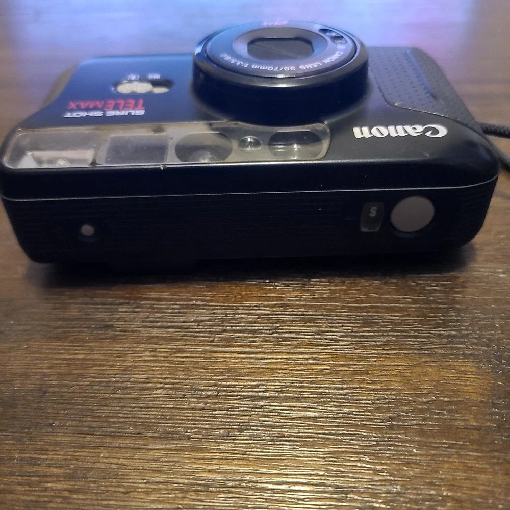 Canon Sure Shot TELEmax Date Point &‎ Shoot 35mm Film Camera 38/70mm Lens
